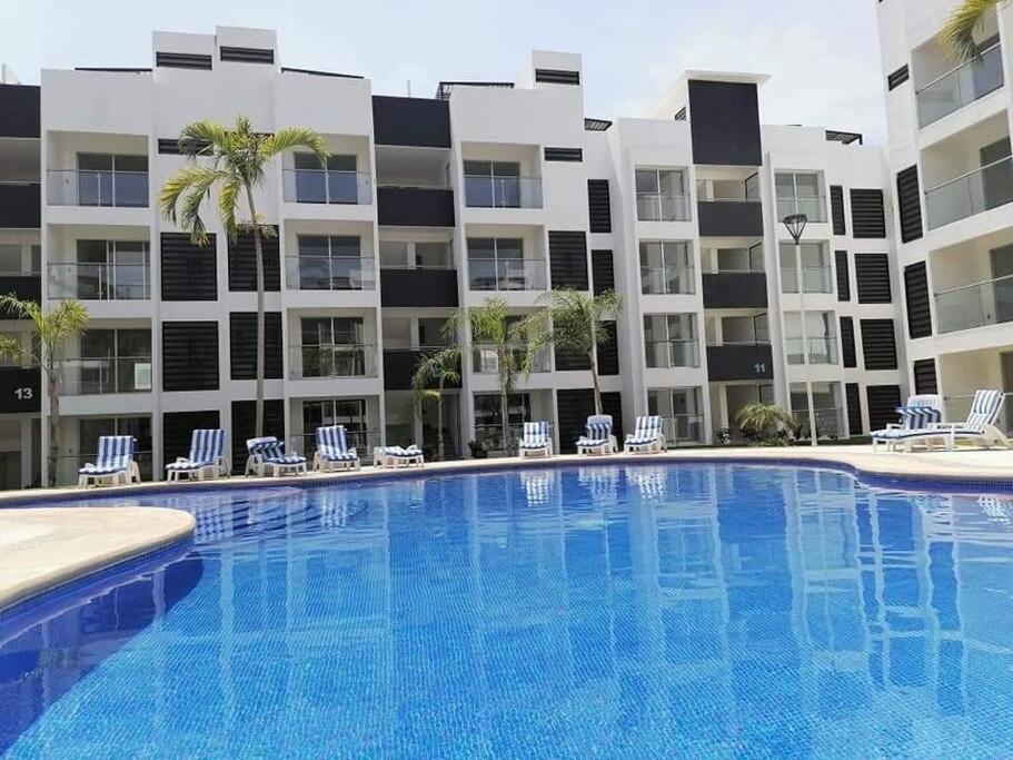 Departamento De Lujo En Manzanillo, Planta Baja Frente A La Alberca公寓 外观 照片